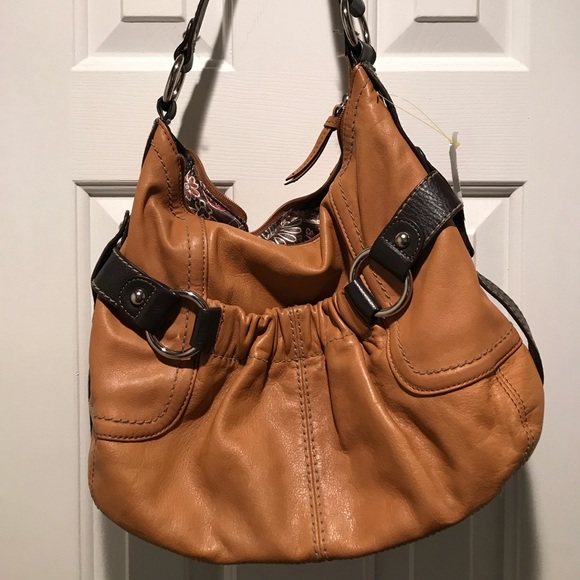 clarks brown leather bag